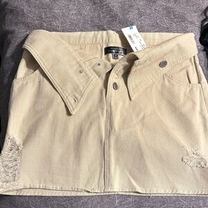 Blue Blush Khaki Mini Skirt